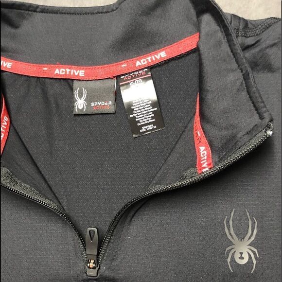 NEW NWT 🕷 Spyder Active Men’s Light Weight Breathable Stretch ¼ Zip Top - Picture 3 of 16